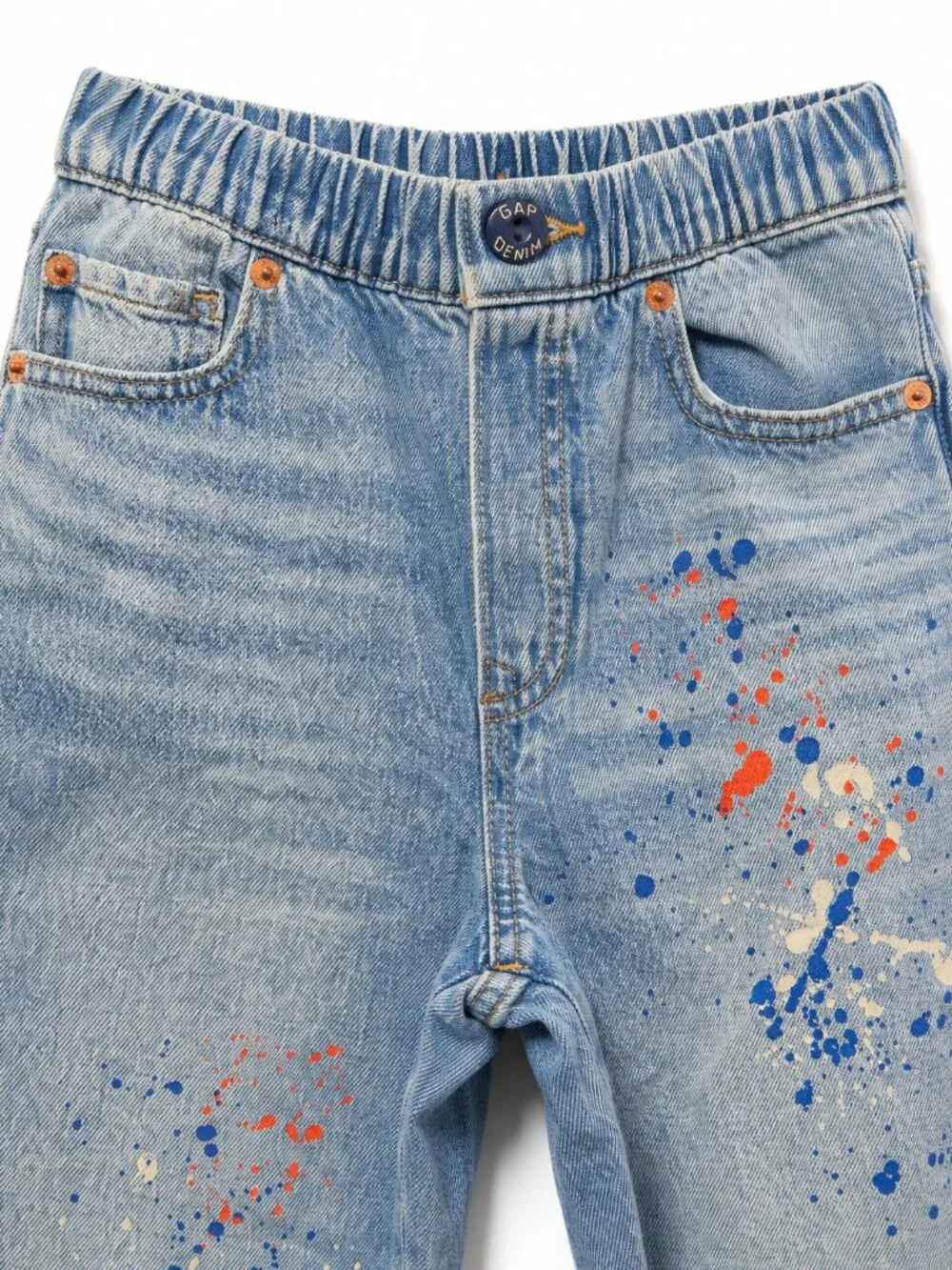 Gap Kids Easy Baggy Paint Splatter Jeans Size M 8